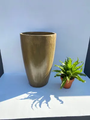 Lechuza Planter Antique Amber Finish - H760mm X W475mm - 28kg