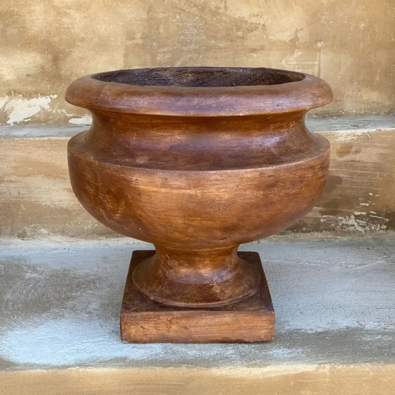 Erika Pot Brown Clay Finish - H410mm x W420mm - 20kg