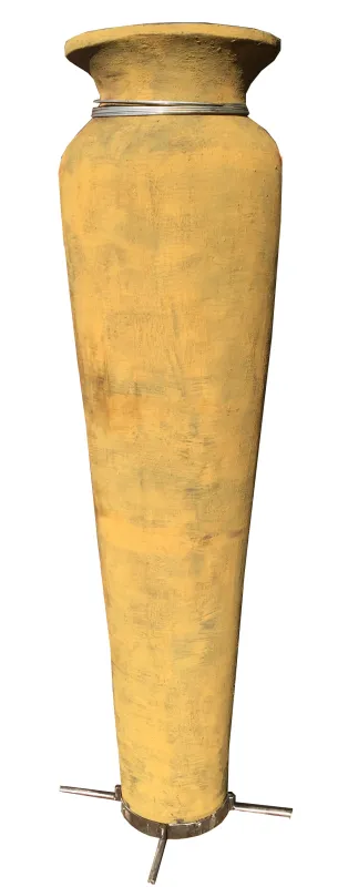 Nadia Vase Extra Large Wire Neck, Steel Stand &amp; Rust Finish - H1900mm X W400mm - 70kg
