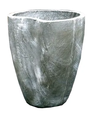 Moon Pot Medium Whitewash Finish - H500mm - 19kg
