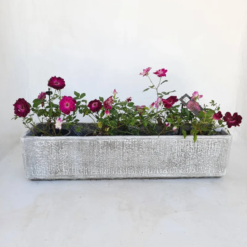 Flower Box Large Whitewash Finish - L900mm x W200mm - 22kg
