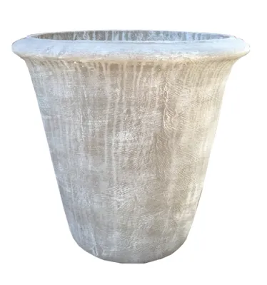 One Ring Pot Small Whitewash Finish - H250 x W270mm - 6kg
