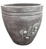 Olive Pot Mini Whitewash Finish - H210mm - 4kg