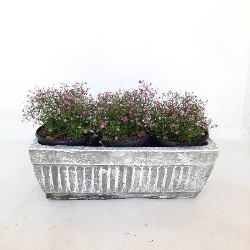 Window Pot Medium Whitewash Finish - L450mm x W150mm - 9kg