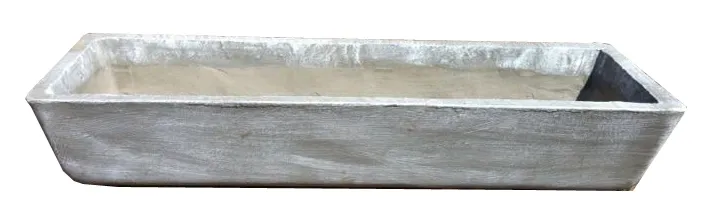 Rectangular Herb Bowl Large Whitewash Finish - L1200mm x W380mm - 45kg