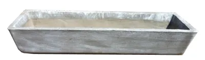 Rectangular Herb Bowl Large Whitewash Finish - L1200mm x W380mm - 45kg