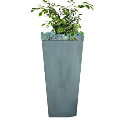 Square Slim Pot Mirror Mosaic