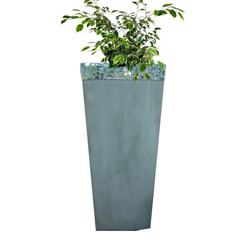 Square Slim Pot Mirror Mosaic