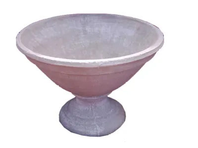 Classic Oval Planter Whitewash Finish - H480mm x W580mm - 22kg