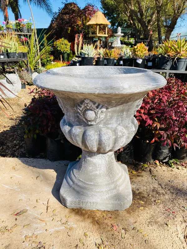 Baroque Vase Large Whitewash Finish - H700mm x Top W620mm x Base W400mm   - 56kg