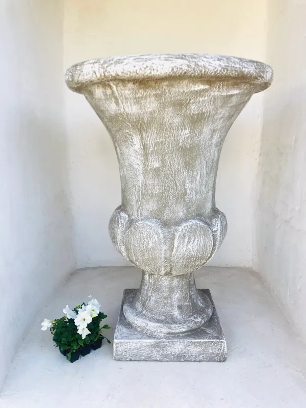 Joshua Urn Large Whitewash Finish - H1207mm x W870mm - 145kg