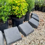 Garden Edging Square Small Black - 90x170x170mm - 3.5kg