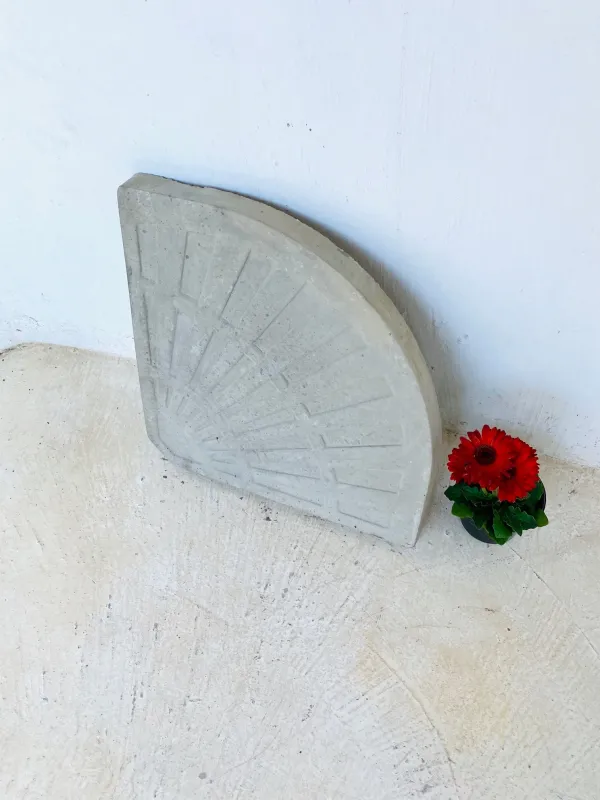 Umbrella Circle Paver Plain cement - 500x670x45mm - 17kg