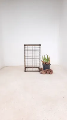 Wire Mesh Rock Planter Small H 500mm W 300mm   (excl rocks and plant)