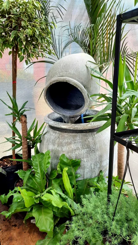 Sebastian Fountain Extra Large Whitewash Finish - H1500mm x W680mm with Tubing (Excluding PC-2000 Pump)