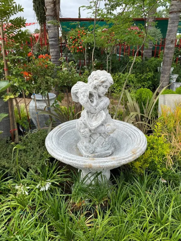 Kruik Puto Fountain Whitewash Finish - H1400mm-W800mm (Excluding Pump)