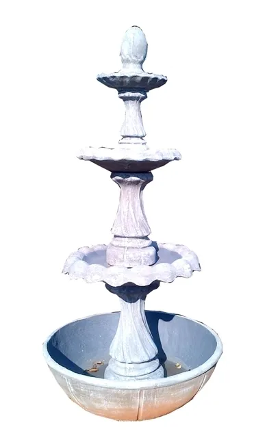 Spiral Water Feature Large White Wash Finish H-2300mm (Excluding Pump)