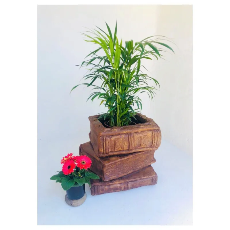 Three Book Planter Honeyclay Finish - H450mm x W420mm -  37kg