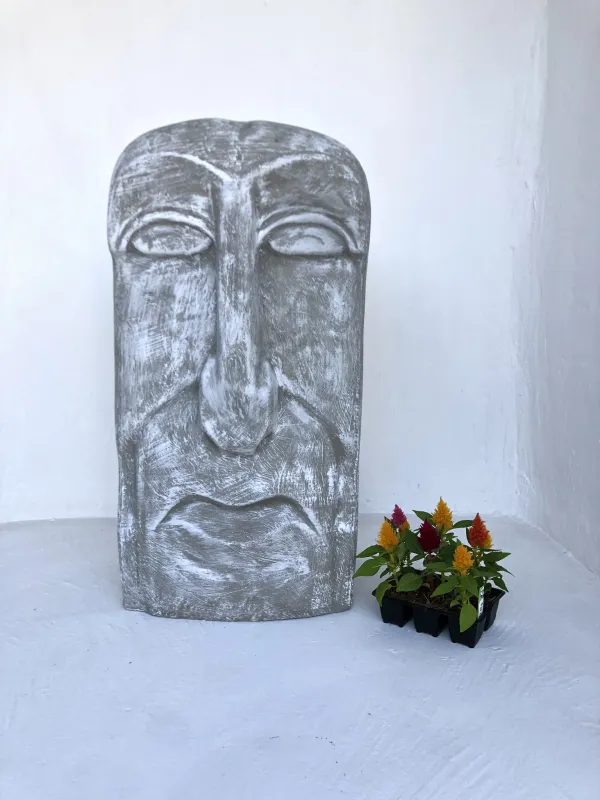Island Face Large Whitewash Finish - H800mm