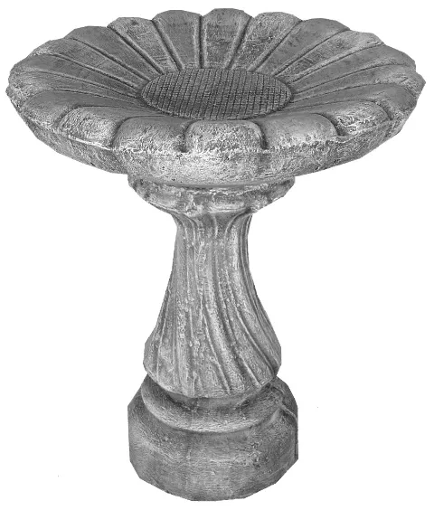 Sunflower Birdbath Complete - H700mm