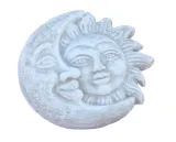 Sun &amp; Moon Plaque Whitewash Finish - W250mm - 2.6kg