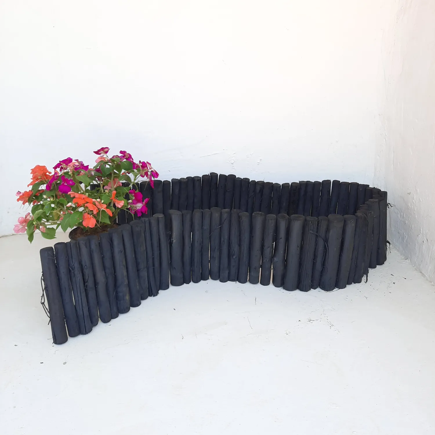Wooden Round Creo Edging 200mm x 2m