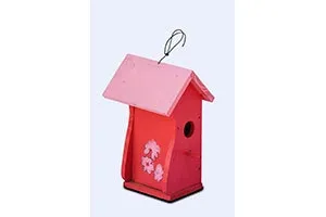 Wooden Decorative Bird House Closed