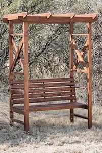 Pergola Top Arbour Bench (Pergola Top Height 2,1 m x Bench Length 1,32m Bench &amp; Pergola Width 70cm)