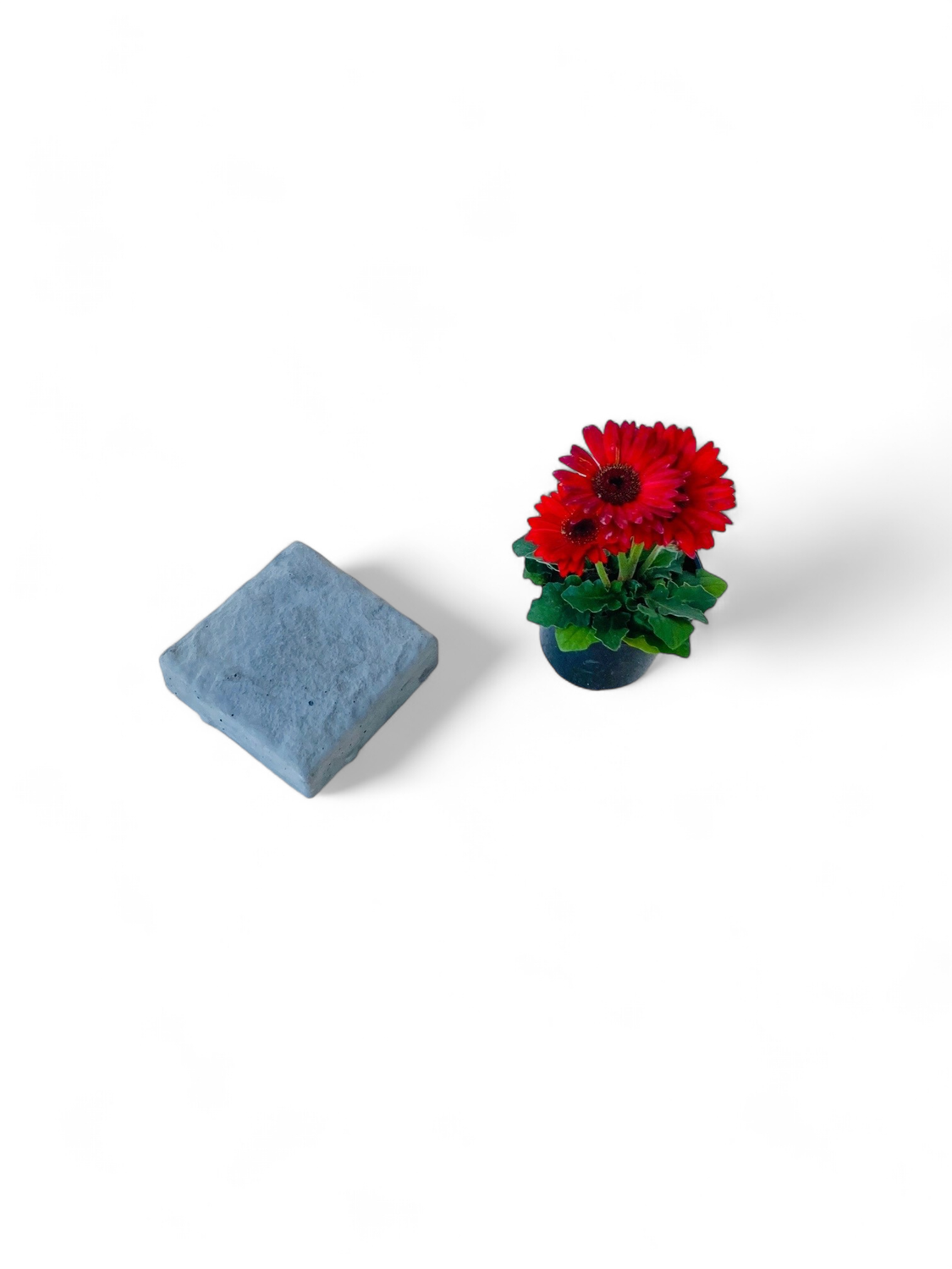 Rock Cobble Square SMALL Black - 150x150x50mm - 3kg