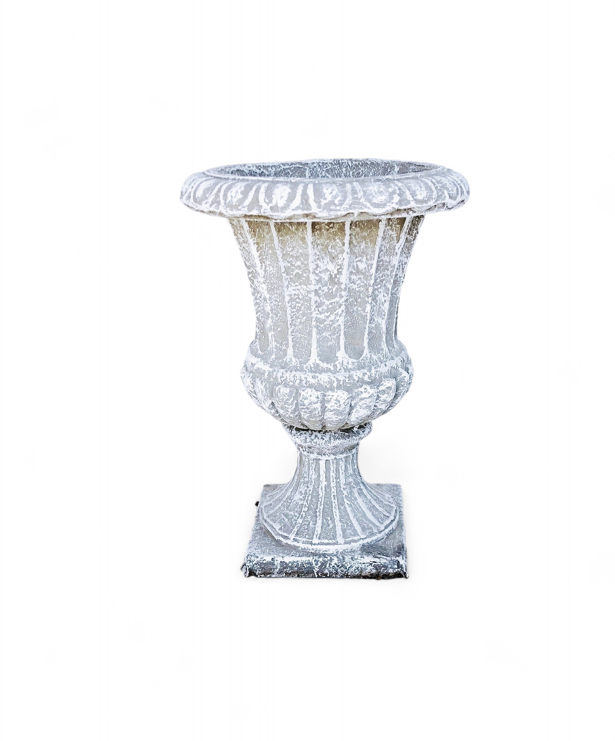 French Ivory Vase Whitewash Finish - H500mm x W350mm - 13kg