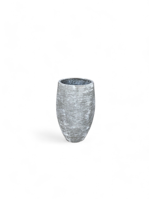Braided Butter Pot Large Whitewash Finish - H630mm  x W340mm - 19kg