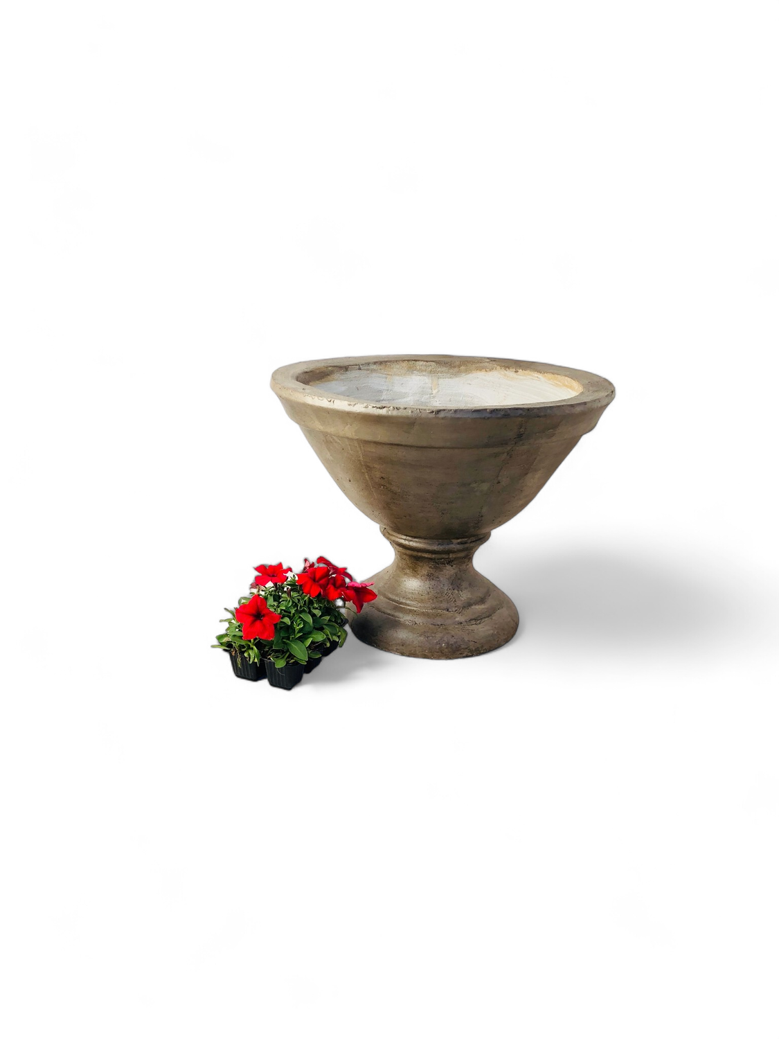 Classic Oval Planter Weathered Finish - H480mm x W580mm - 22kg
