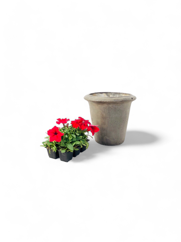 One Ring Pot Small Weathered Grey Finish - H250 x W270mm - 6kg