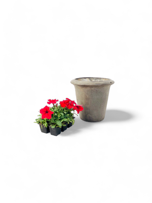 One Ring Pot Small Weathered Grey Finish - H250 x W270mm - 6kg