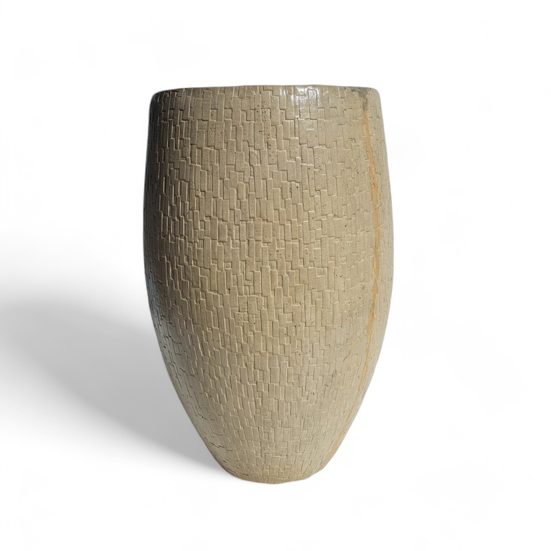 Demeter Vase Large Whitewash Finish - H620mm x W340mm - 16kg