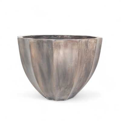 Godiva Pot Large Weathered Grey Finish - H420mm x W550mm - 17kg