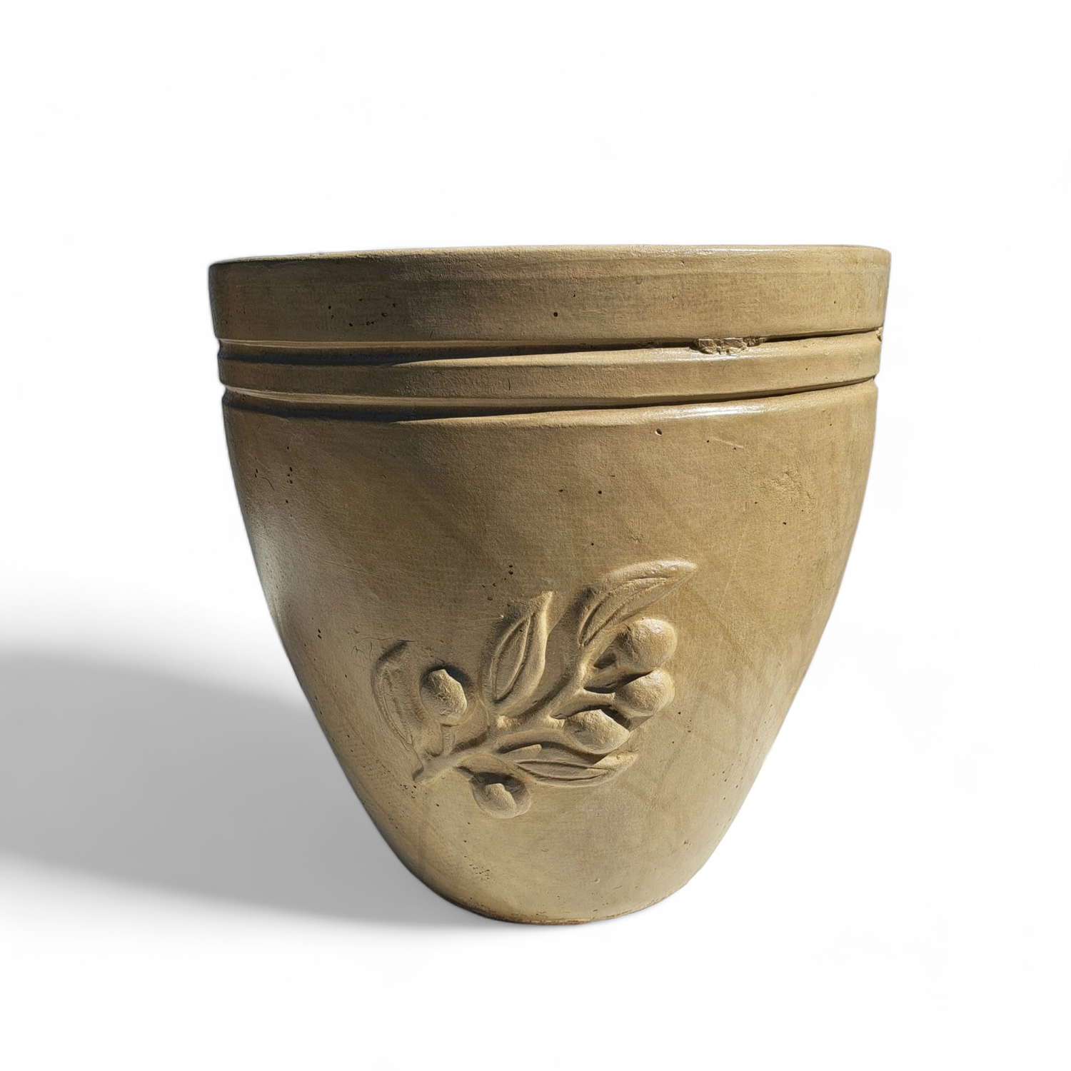 Olive Pot Large Cement Seal Finish - H460mm - 20kg