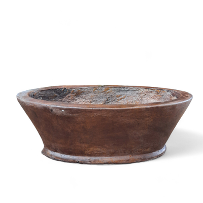 Oval Flower Box Honey Clay Finish - H220mm x W300mm x L585mm