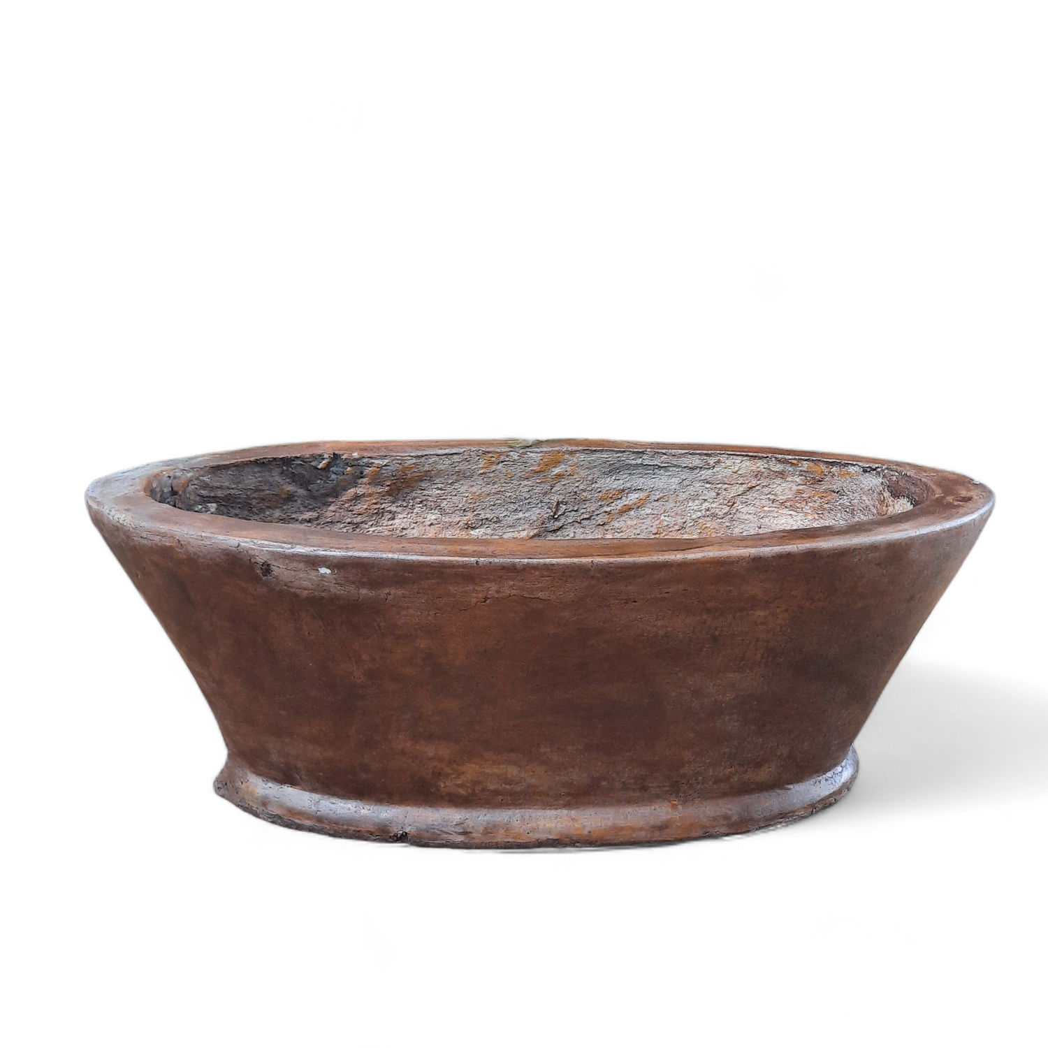 Oval Flower Box Honey Clay Finish - H220mm x W300mm x L585mm