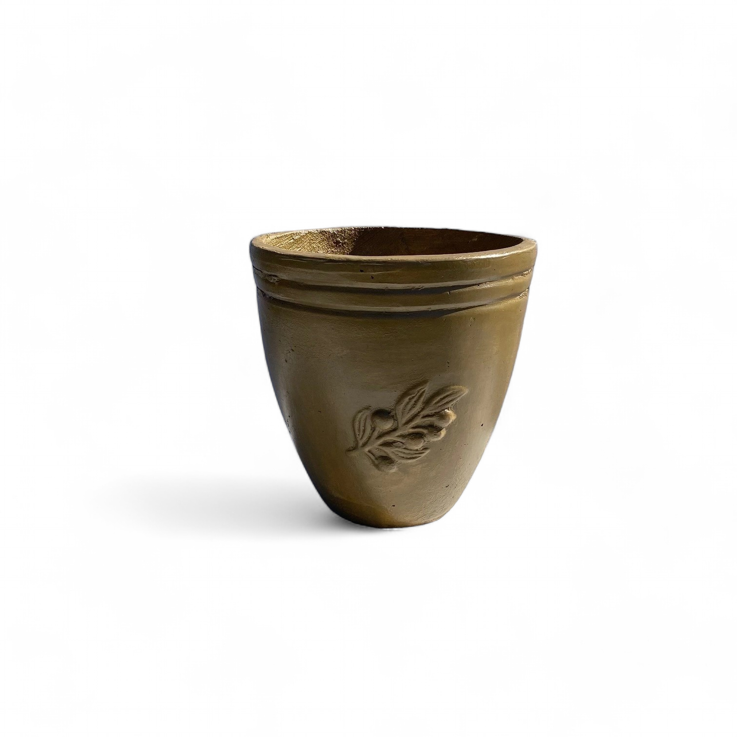 Olive Pot Small Antique Amber Finish - H320mm - 7kg