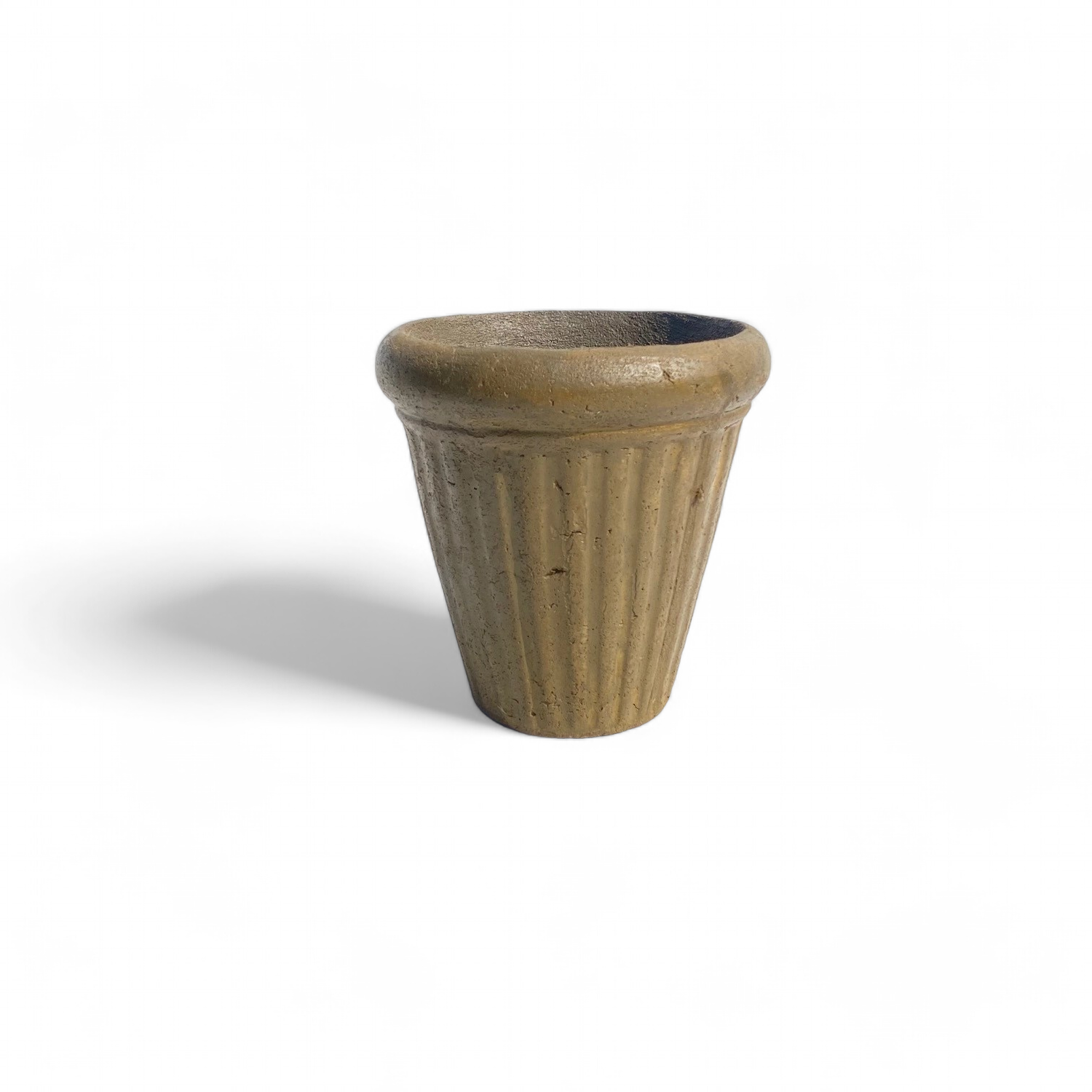Wave Pot Small Rustic Antique Amber Finish - H250mm x W220mm - 5kg
