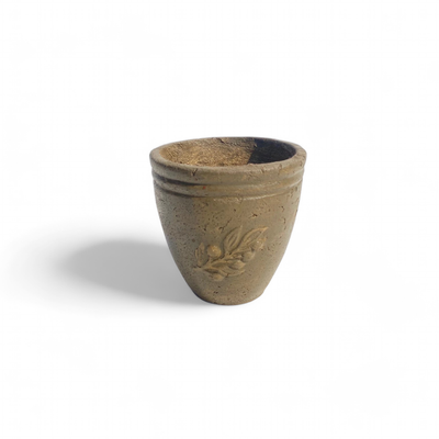 Olive Pot Mini Rustic Antique Amber Finish - H210mm - 4kg
