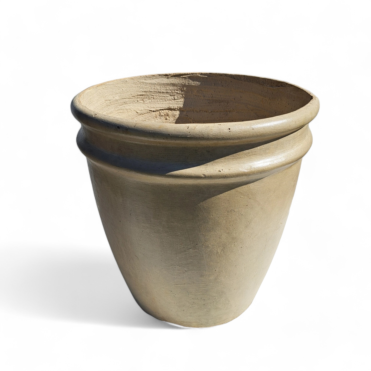 2 Ring Pot Extra Large Cement Seal Finish - H600mm x W590mm - 33kg
