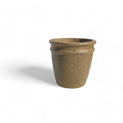 2 Ring Pot Medium Rustic Antique Amber Finish - H310mm x W300mm - 8kg
