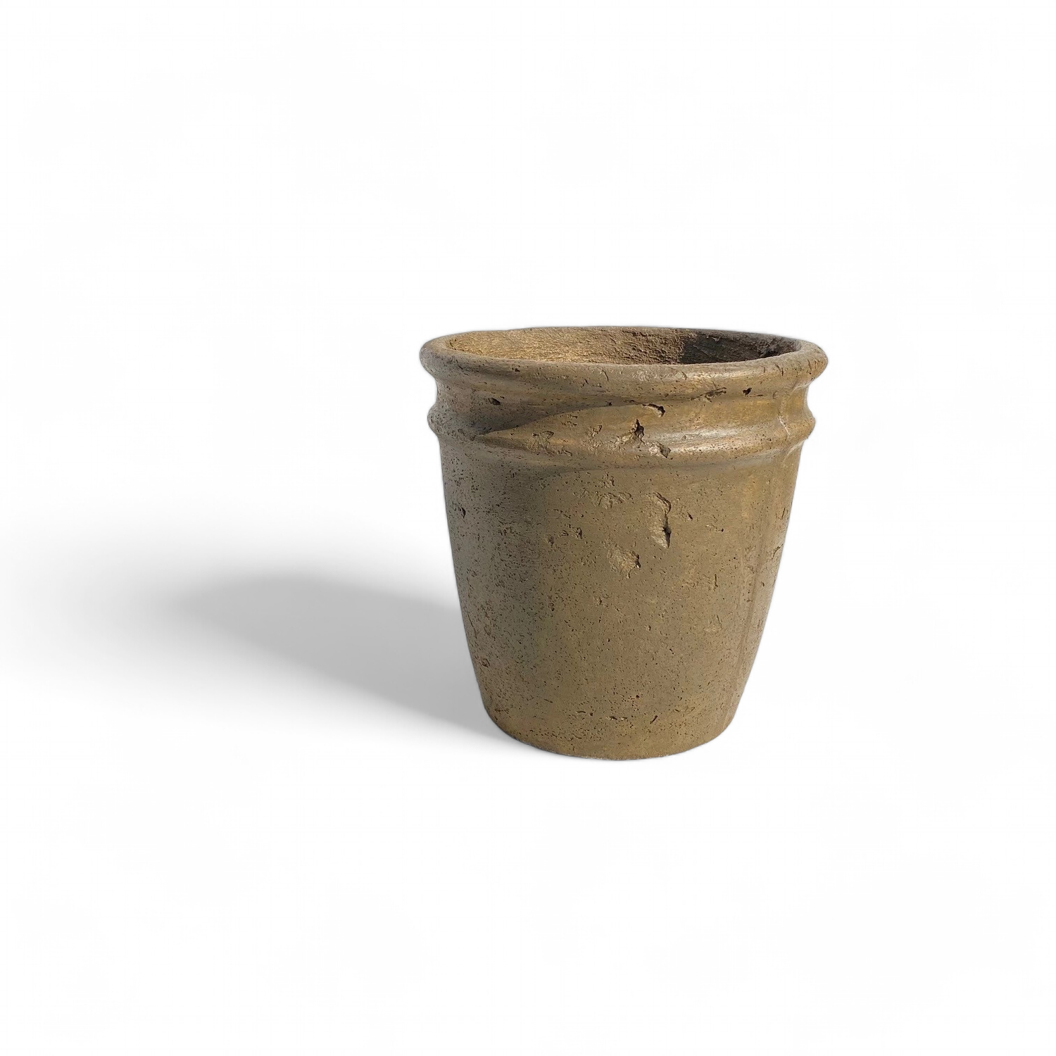 2 Ring Pot Medium Rustic Antique Amber Finish - H310mm x W300mm - 8kg
