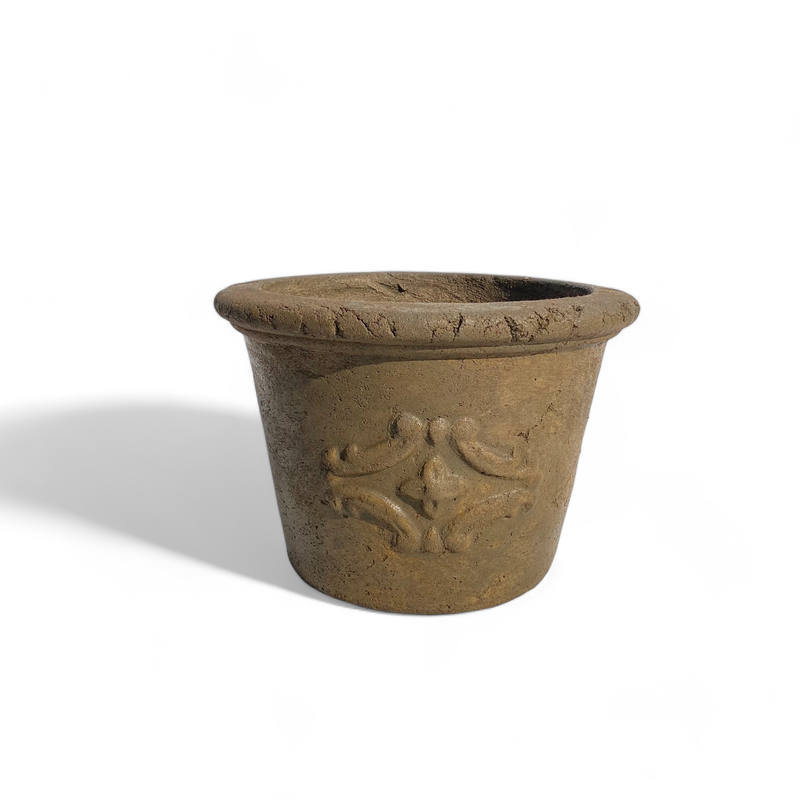 Adria Pot Small Antique Amber Finish - H220mm x W320mm - 5.8kg