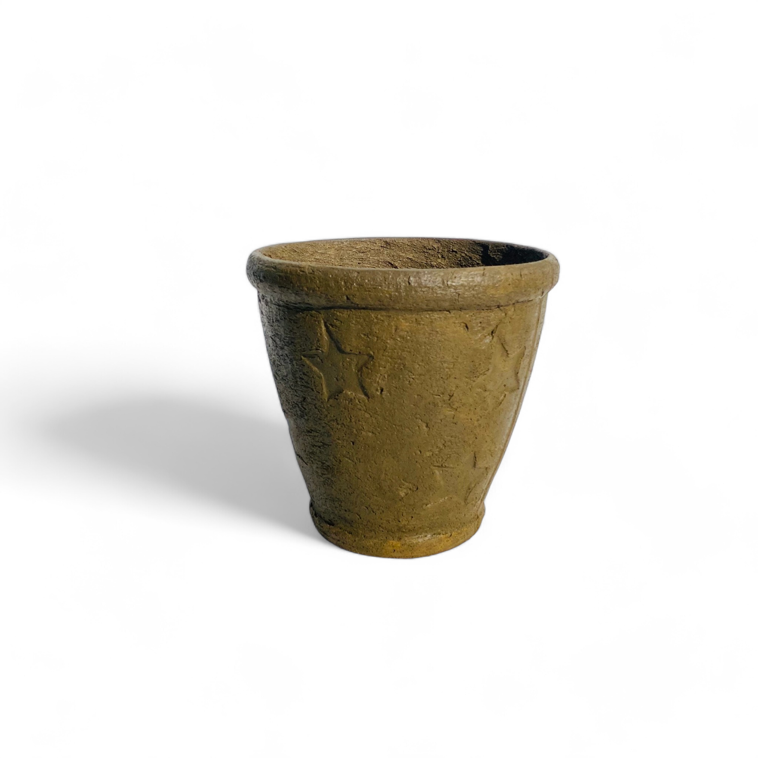 Star Pot Medium Rustic Antique Amber Finish - H300mm x W285mm - 6.6kg