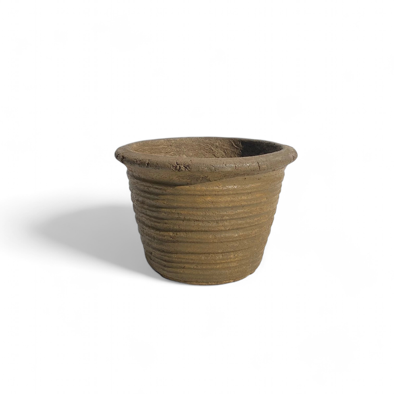 Louvre Pot Small Rustic Antique Amber Finish - H220mm x W310mm - 6kg