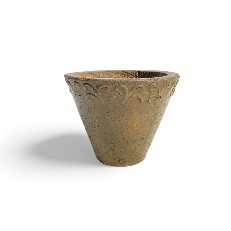 Floral Small Rustic Antique Amber Finish - H220mm - 6kg