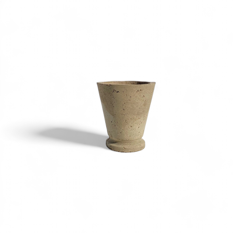 Edden Pot Small Rustic Cement Finish - H250mm x W220mm - 4kg